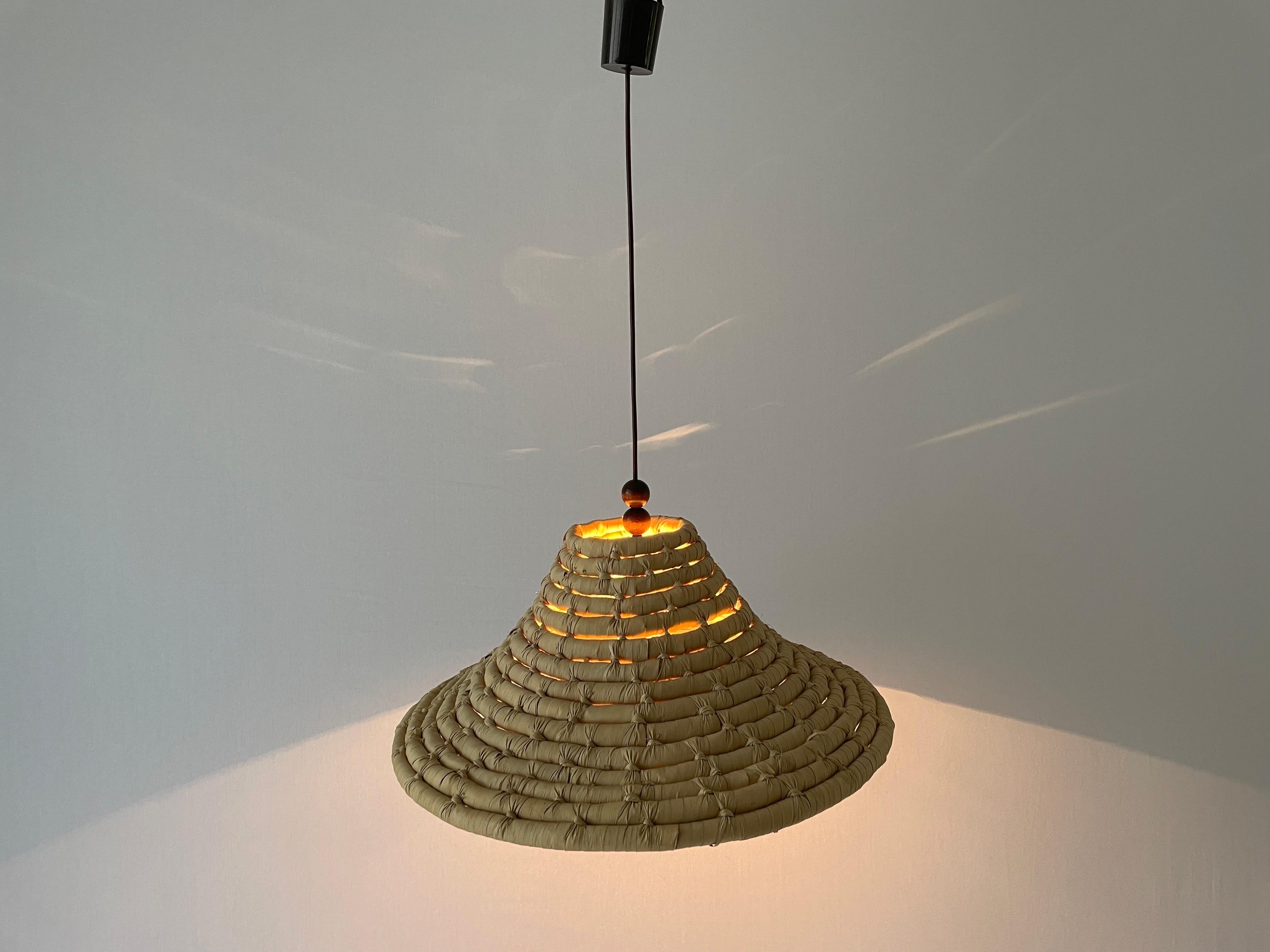 Unusual Large Made of Natural Plant Material Pendant Lamp, 1960s, Germany For Sale 8