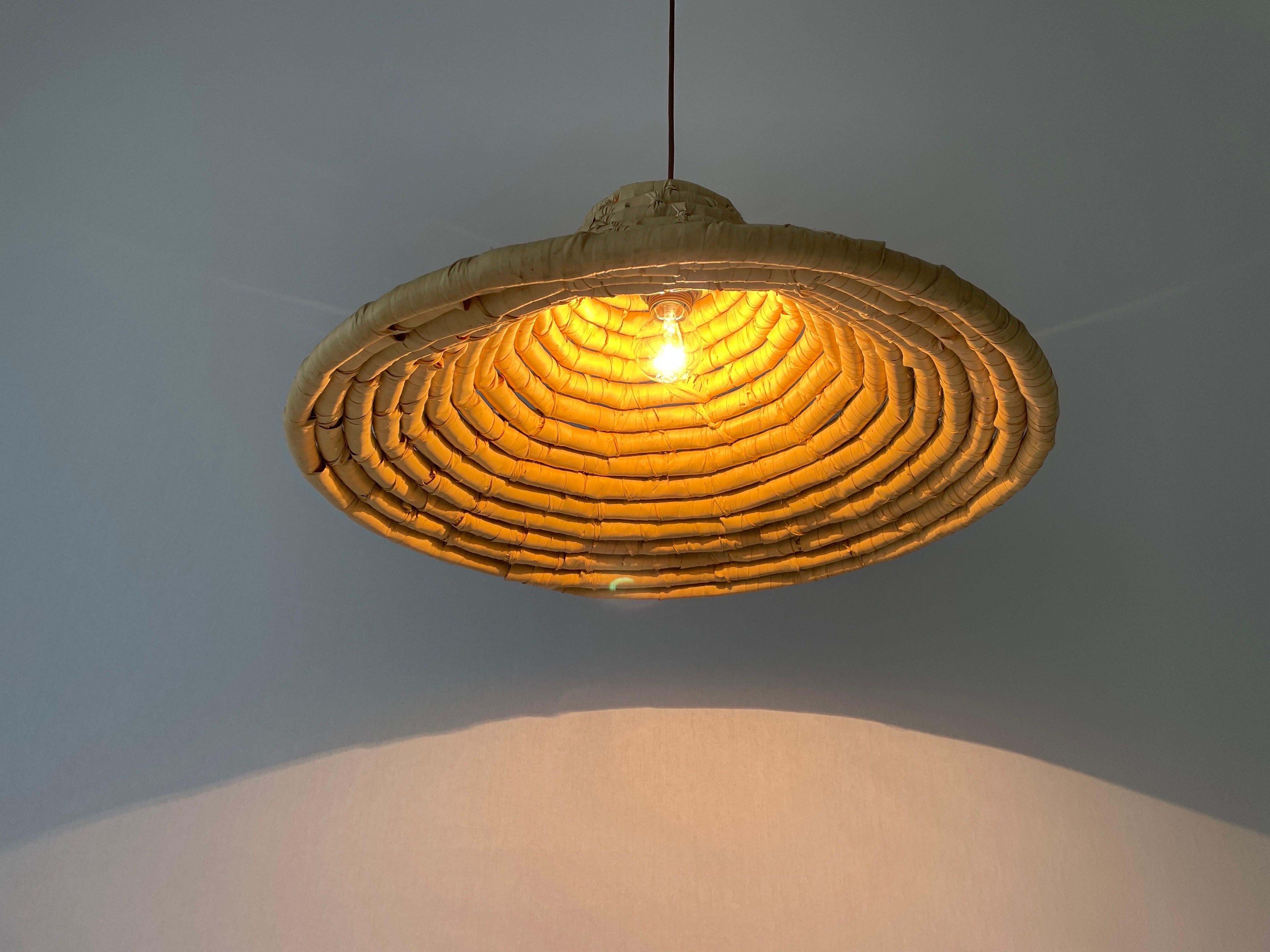 Unusual Large Made of Natural Plant Material Pendant Lamp, 1960s, Germany For Sale 9