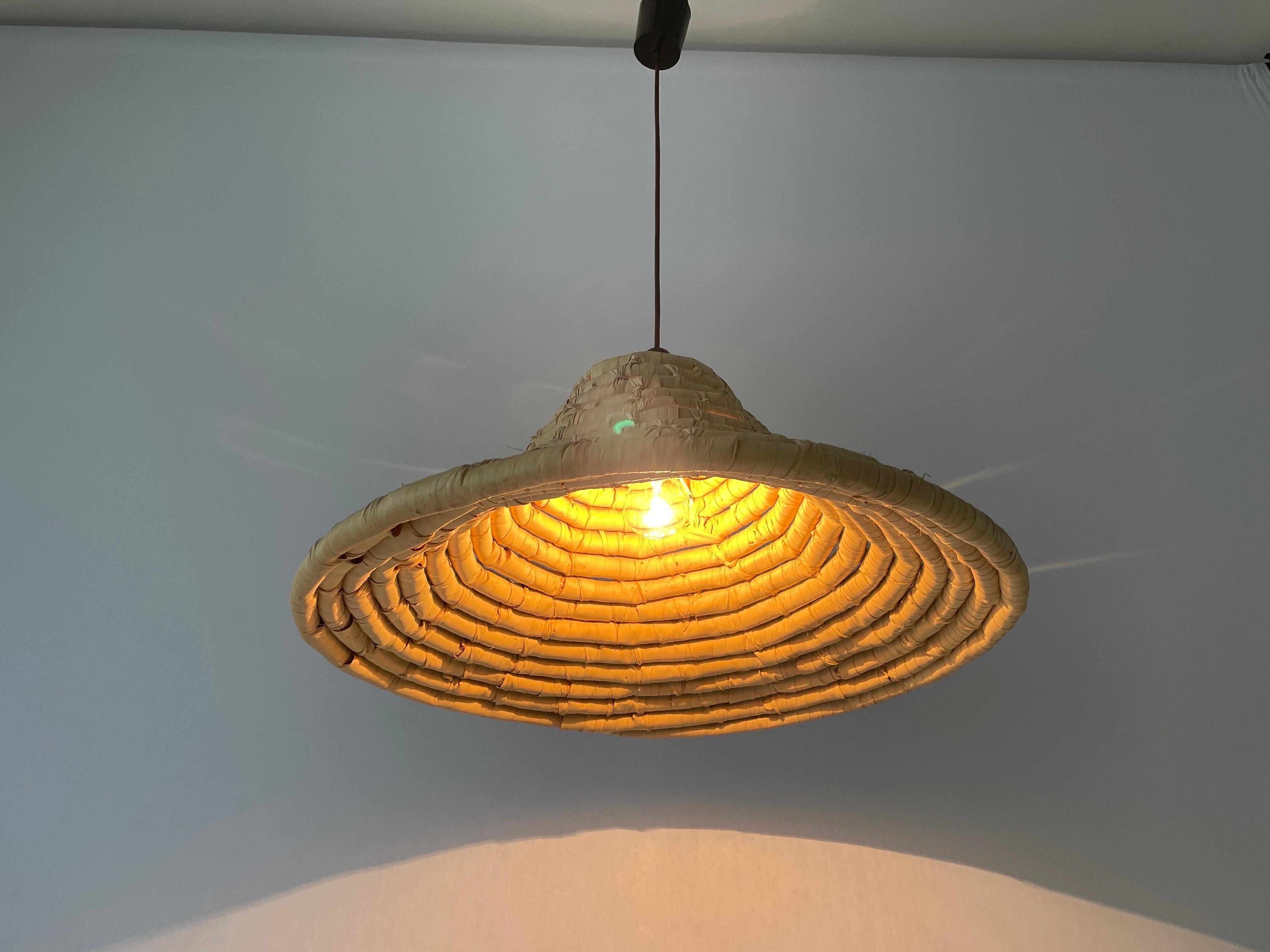 Unusual Large Made of Natural Plant Material Pendant Lamp, 1960s, Germany For Sale 10