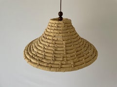 Unusual Large Made of Natural Plant Material Pendant Lamp, 1960s, Germany