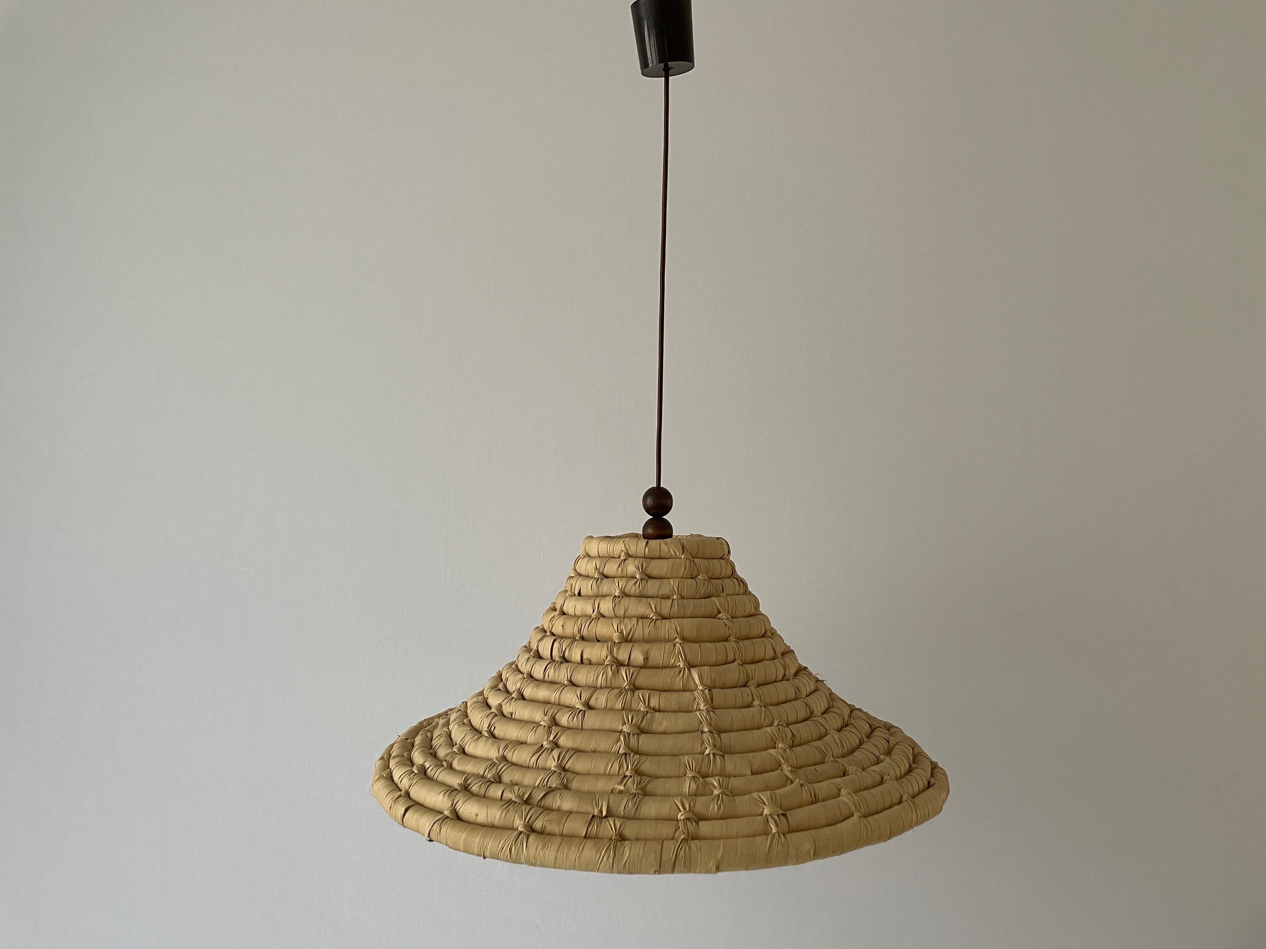 Unusual Large Made of Natural Plant Material Pendant Lamp, 1960s, Germany For Sale 1