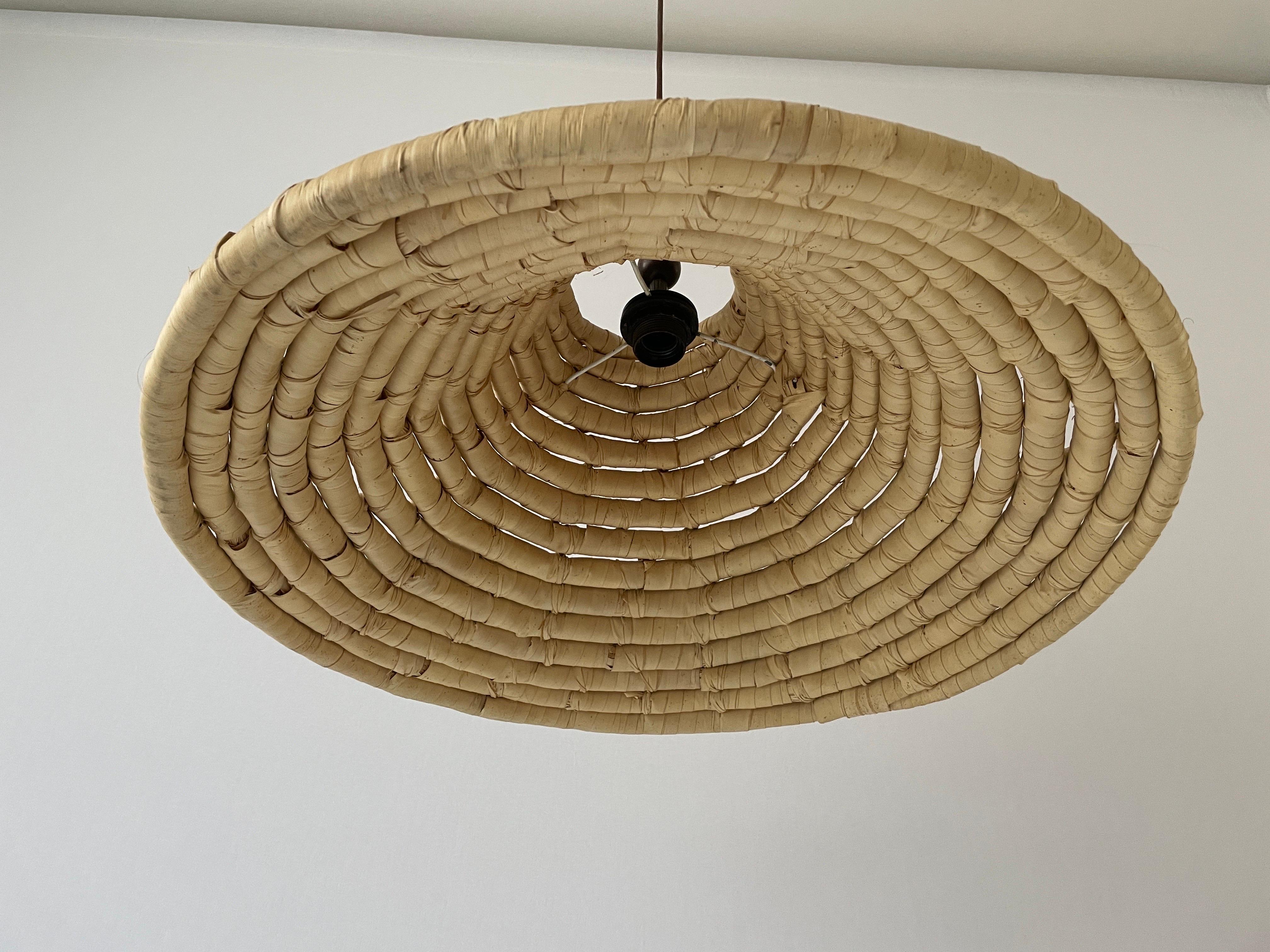 Unusual Large Made of Natural Plant Material Pendant Lamp, 1960s, Germany For Sale 2