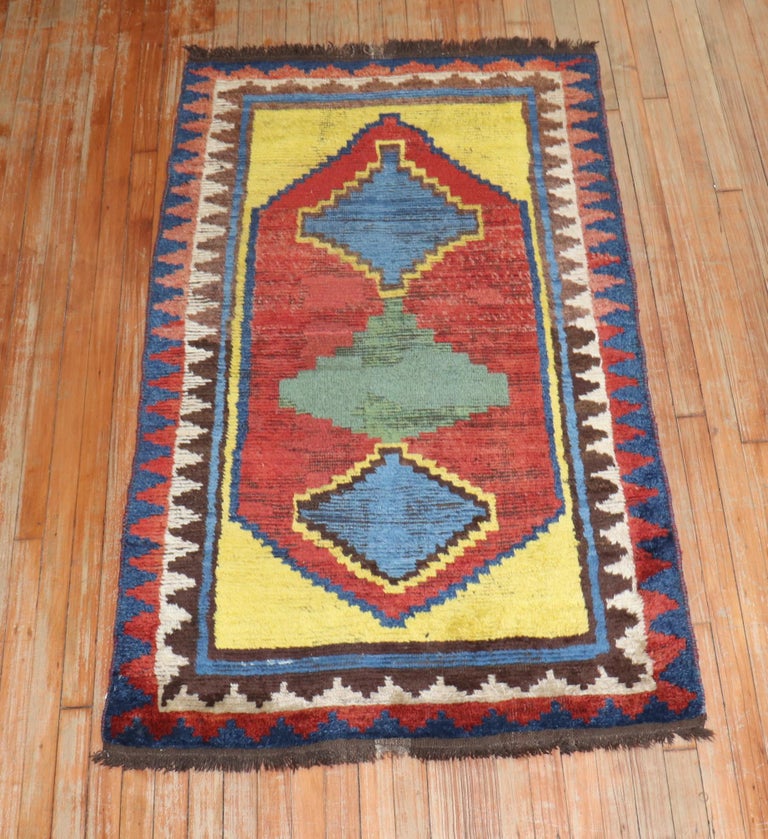 Unusual Late 19th Century Antique Persian Gabbeh Rug For Sale at 1stDibs