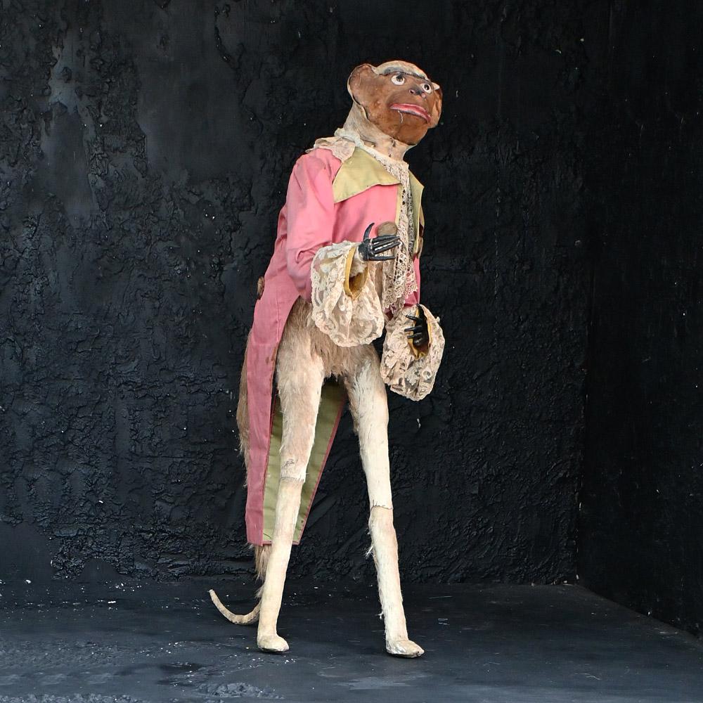 Hand-Crafted Unusual Late 19th Century Standing Monkey Figure   