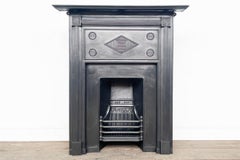 Unusual Late Victorian Cast Iron Combination Fireplace