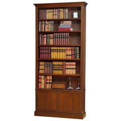 Unusual Late Victorian Open Bookcase in Walnut