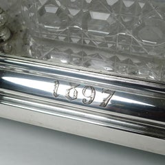 Unusual Late Victorian Silver Plated Tantalus, 1897