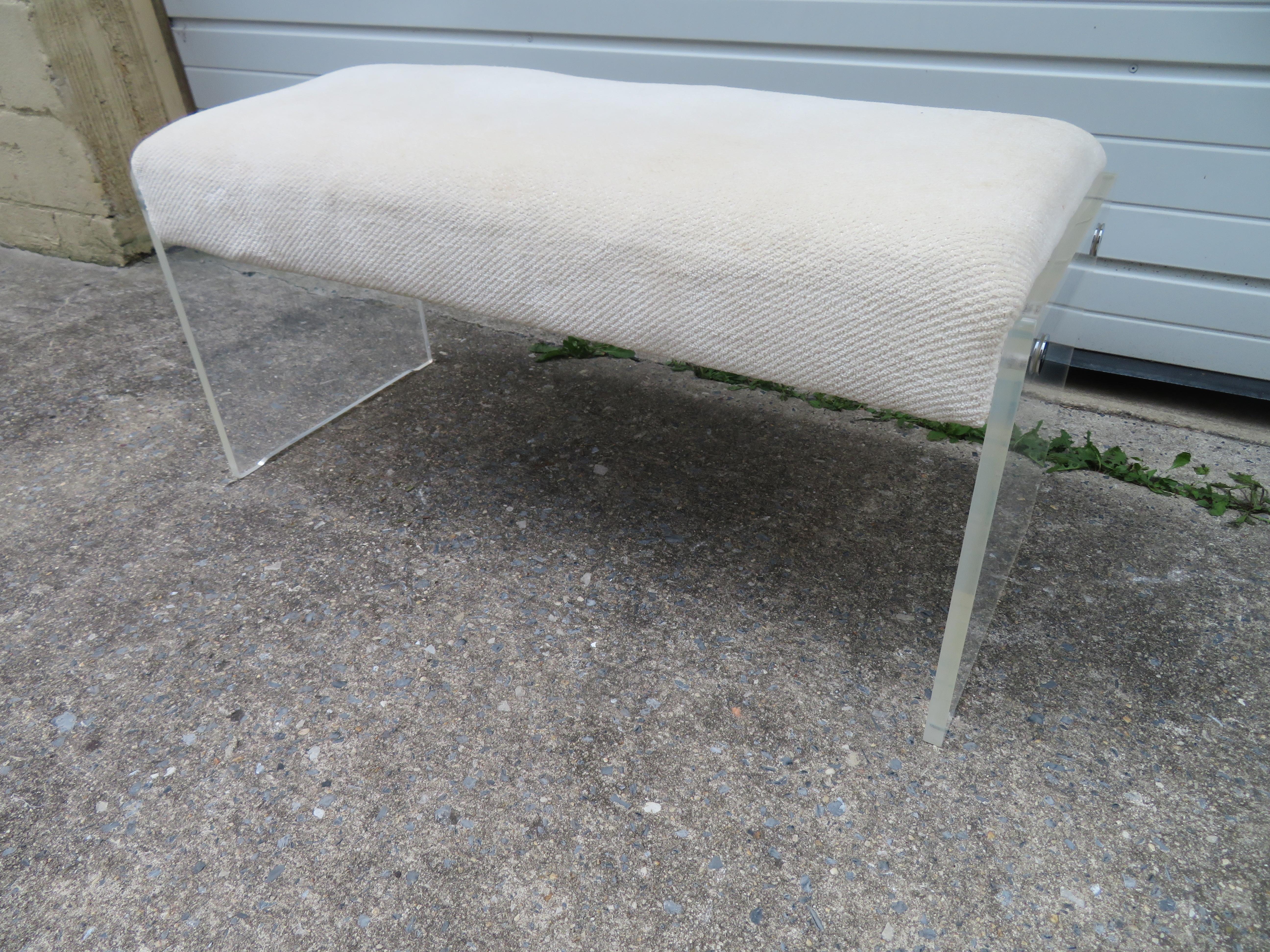 Unusual Lucite Piano Bench Mid-Century Modern For Sale 3