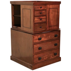 Unusual Mahogany Revolving Bookcase, Batchelor's Filing Cabinet
