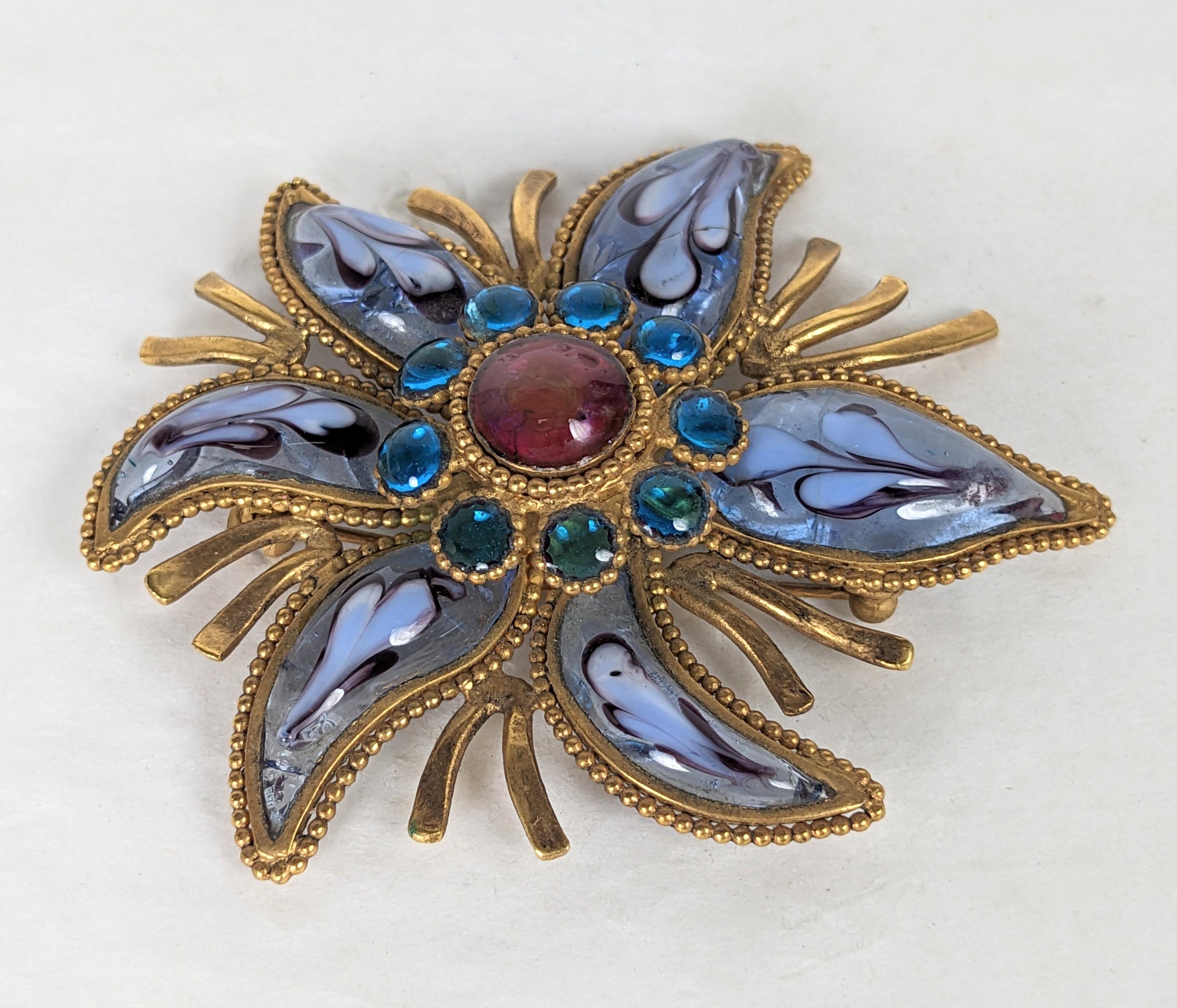 Unusual Maison Gripoix Starfish Brooch In Good Condition For Sale In New York, NY