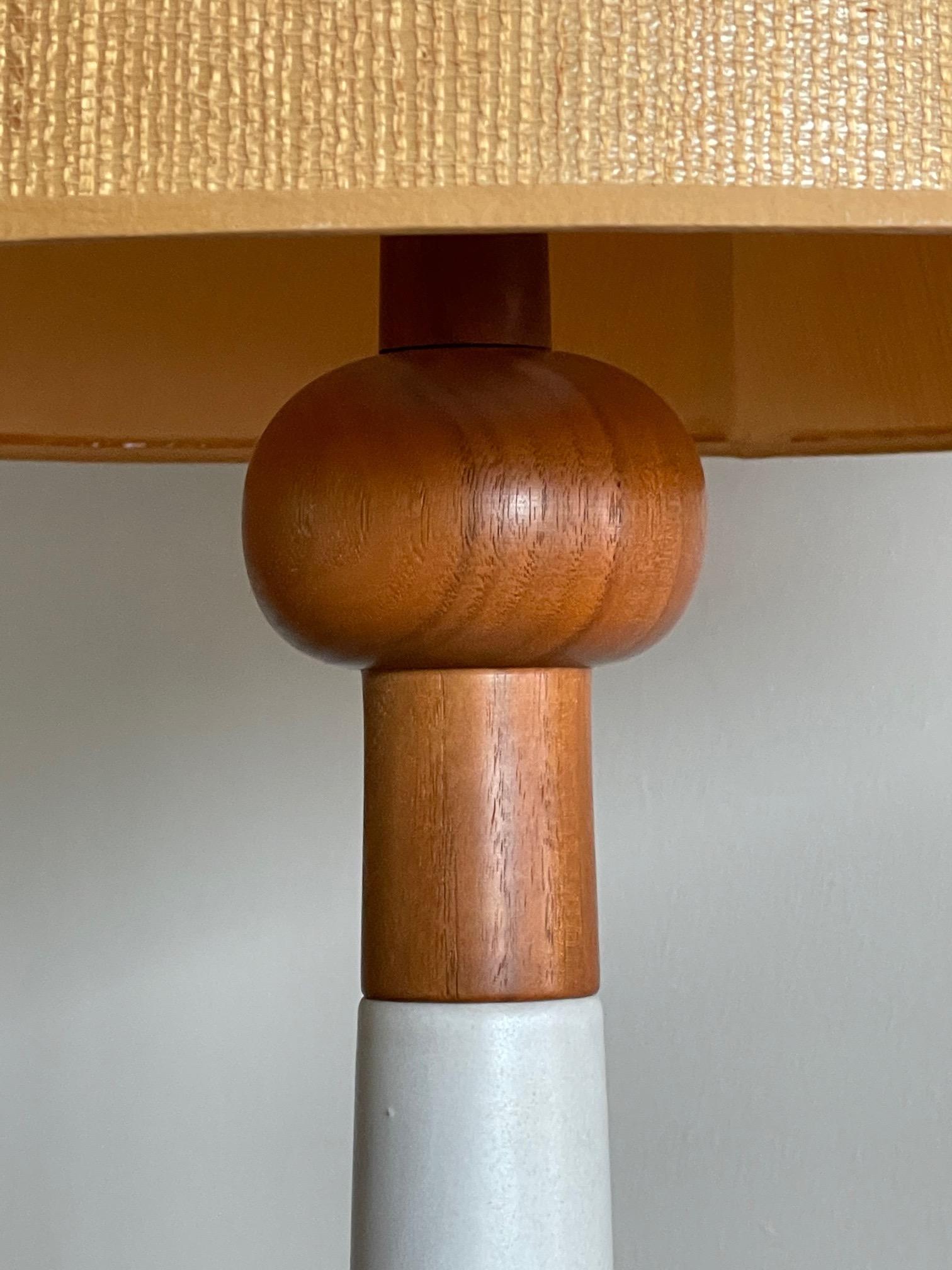 Mid-Century Modern Unusual Martz Lamp with Original Shade