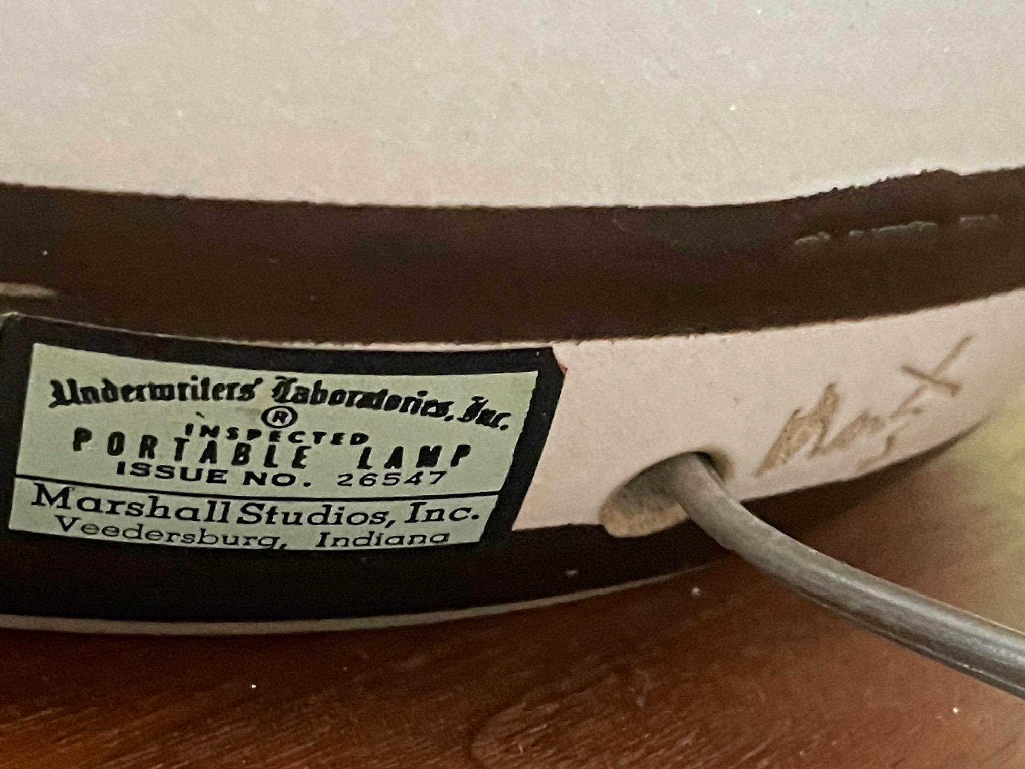 Unusual Martz Lamp with Original Shade 1