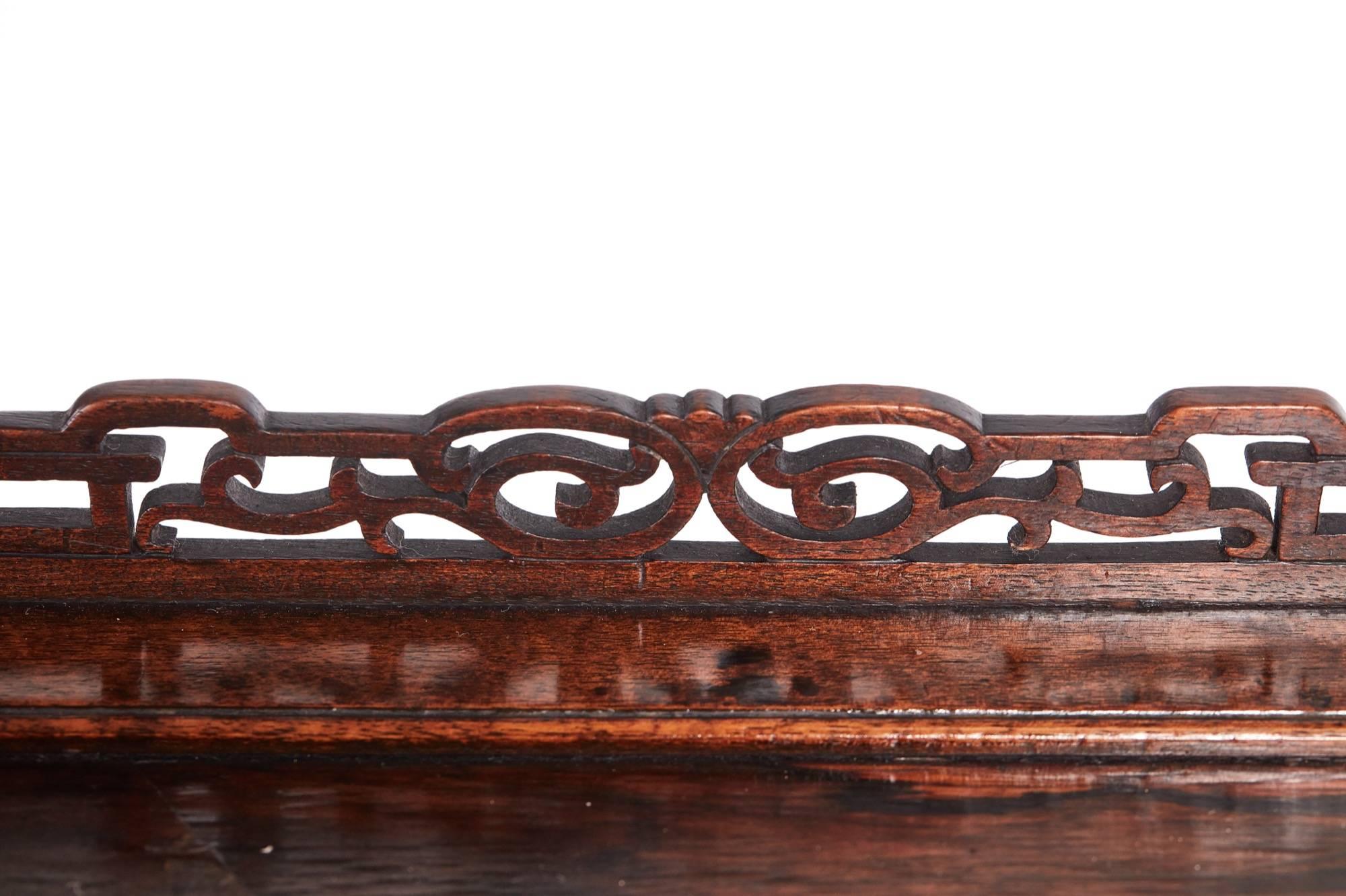 Unusual Meiji Period Oriental Hardwood Inlaid Table / Stand 3