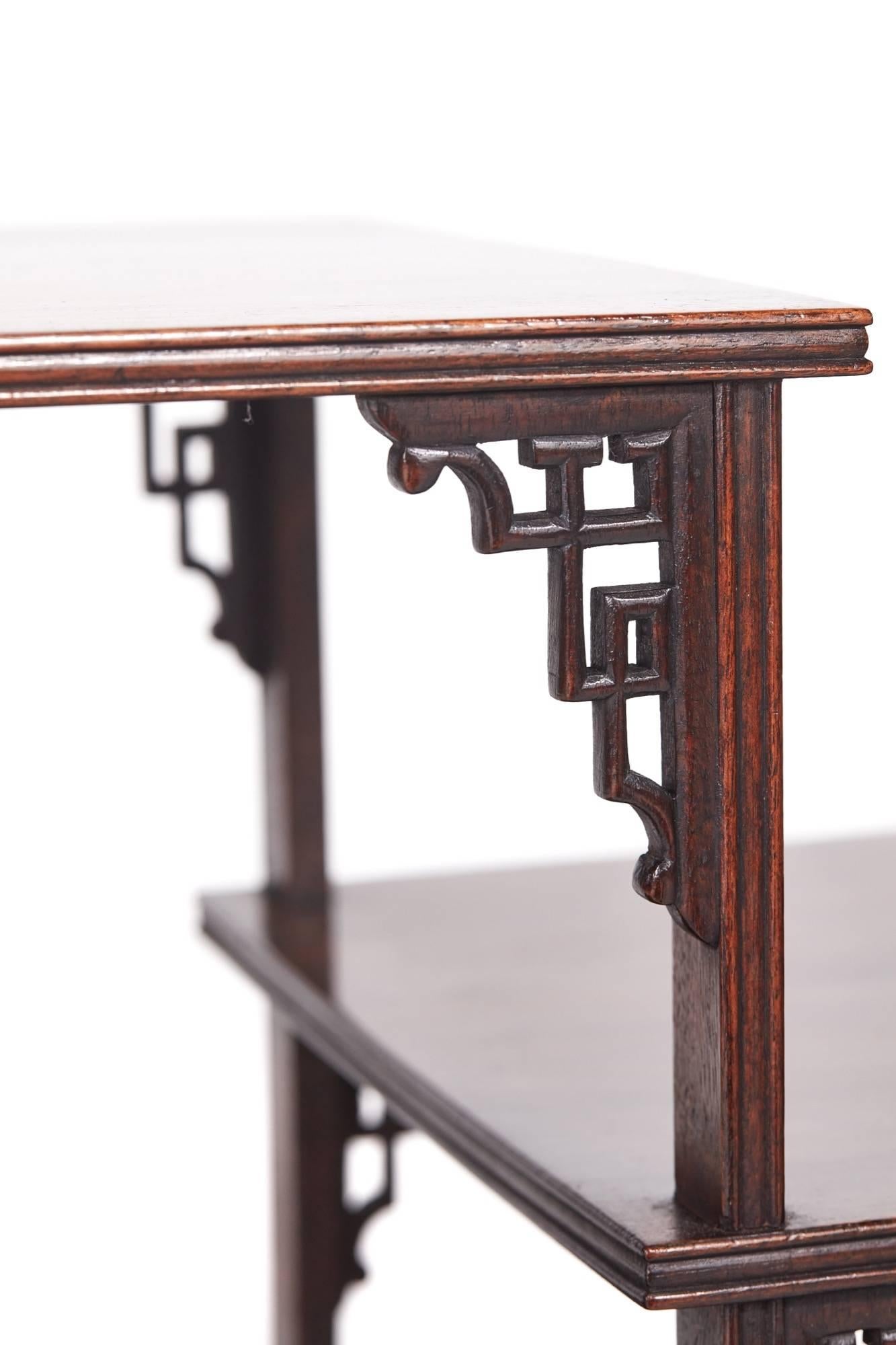Unusual Meiji Period Oriental Hardwood Inlaid Table / Stand 4