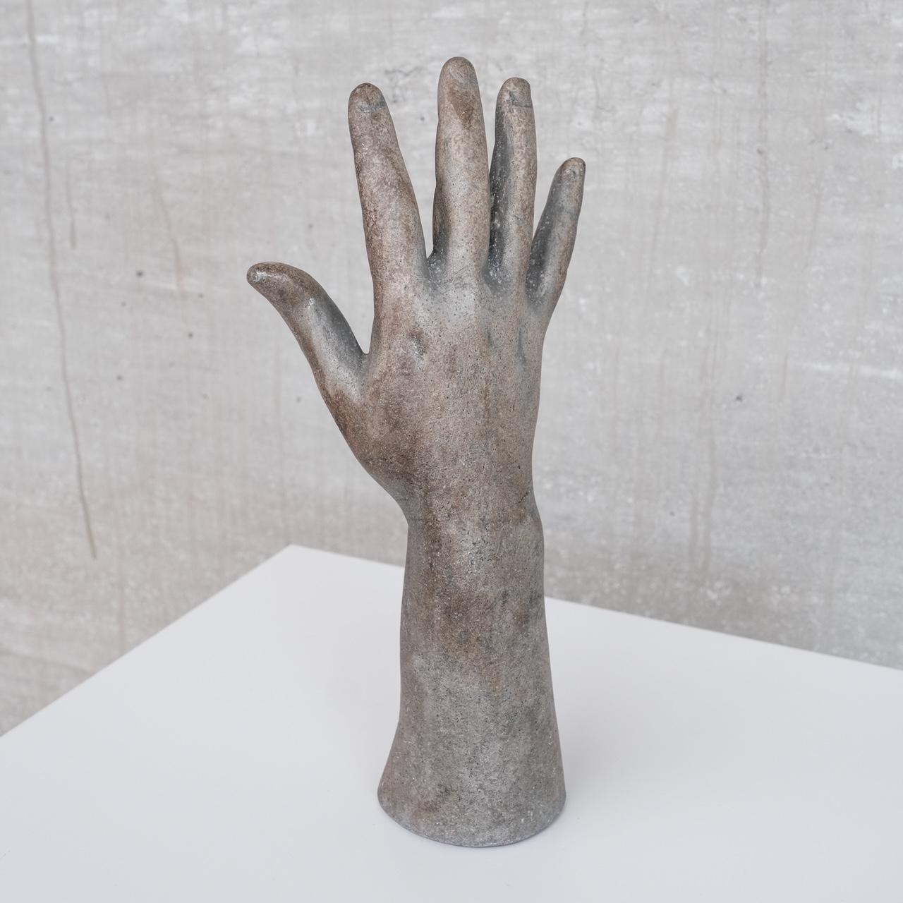 Mid-20th Century Unusual Metal Sculptural Hand Curio For Sale