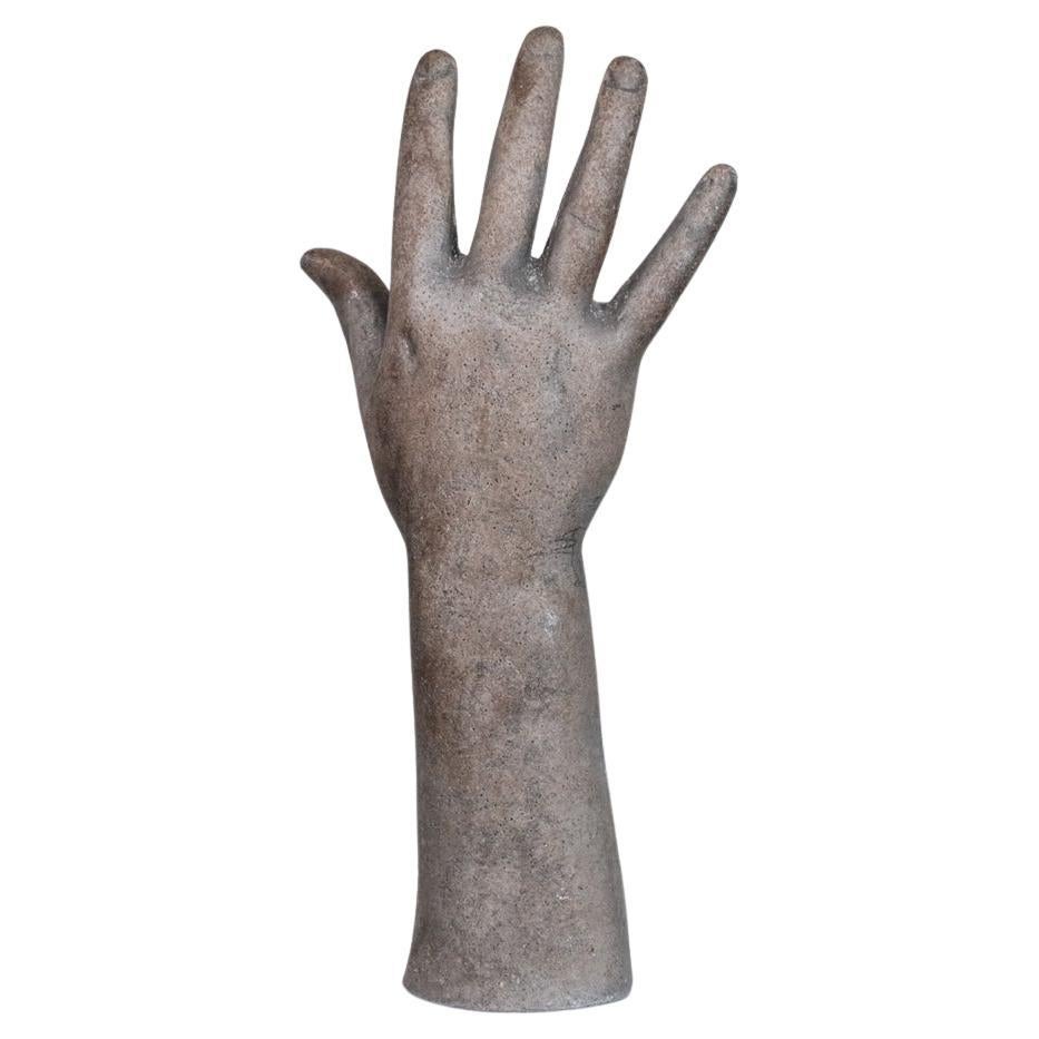 Unusual Metal Sculptural Hand Curio For Sale