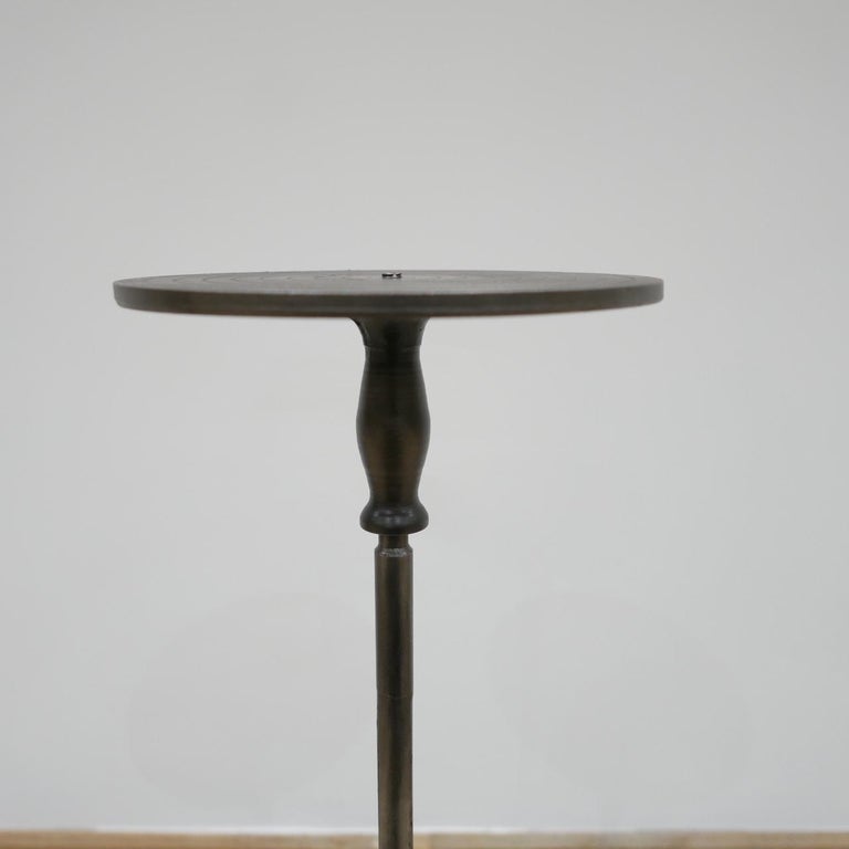 Unusual Metal Selette Sculpture Stand For Sale at 1stdibs