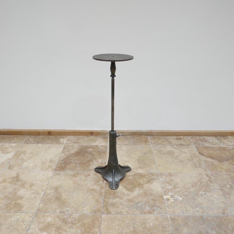 Unusual Metal Selette Sculpture Stand For Sale at 1stdibs