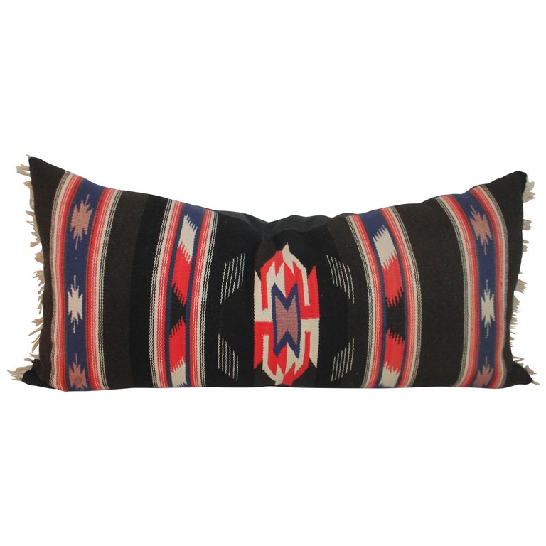 Unusual Mexican Serape Pillow at 1stDibs