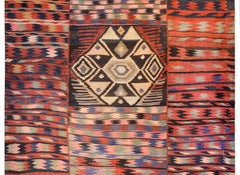 Unusual Mid-20th Century Kirmanshah Kilim Rug