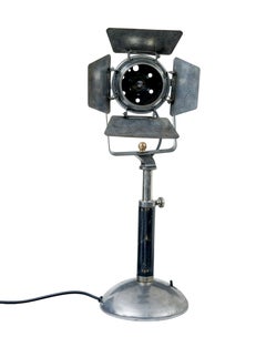 Unusual mid century adjustable industrial desk lamp