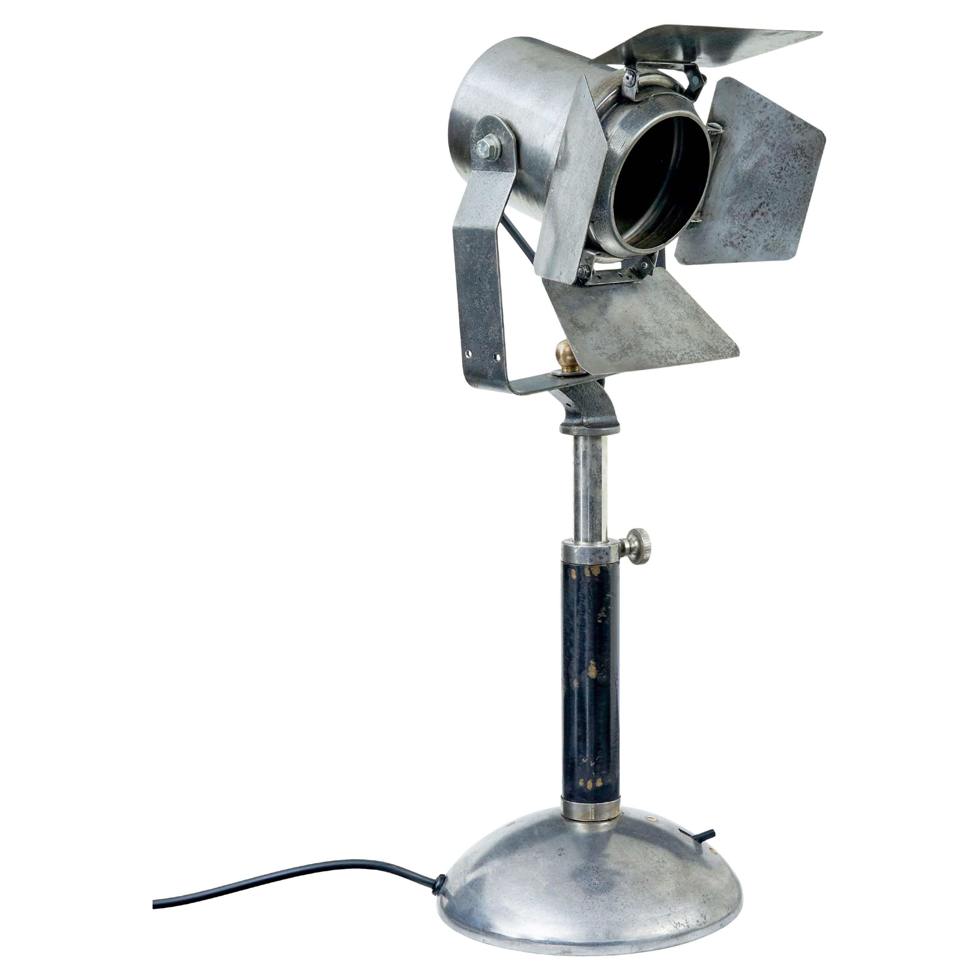 Unusual mid century adjustable industrial desk lamp