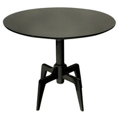 Unusual Mid-Century Ebonized Side Table
