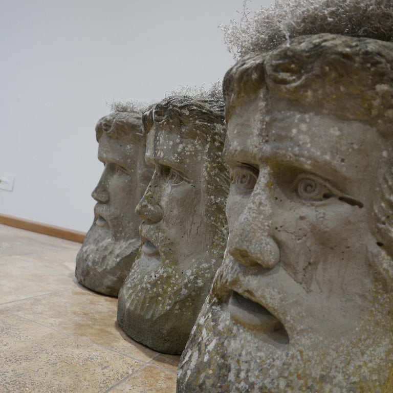 Unusual Midcentury Garden Face Urns or Planters at 1stDibs unusual