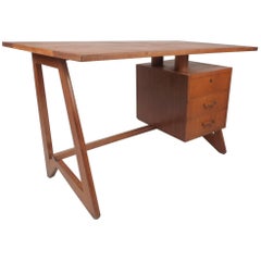 Unusual Mid-Century Modern Desk in the Style of Paul Frankl