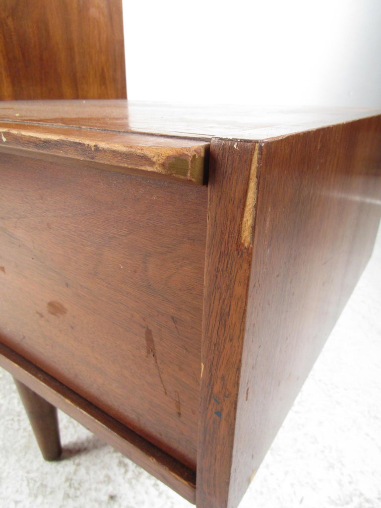 Unusual MidCentury Modern Walnut "L" Shaped Dresser at 1stDibs l
