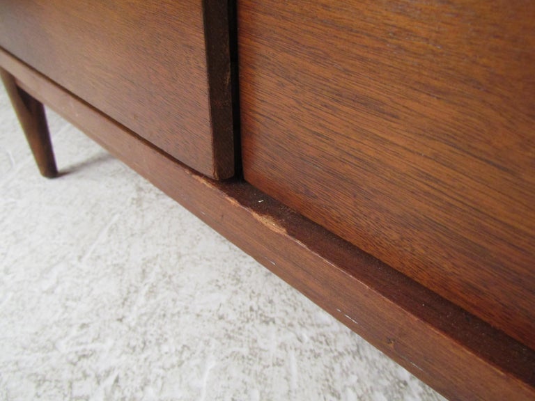 Unusual MidCentury Modern Walnut "L" Shaped Dresser at 1stDibs l