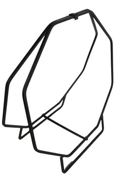 Unusual Mid Century Octagonal Wrought Iron Log Holder