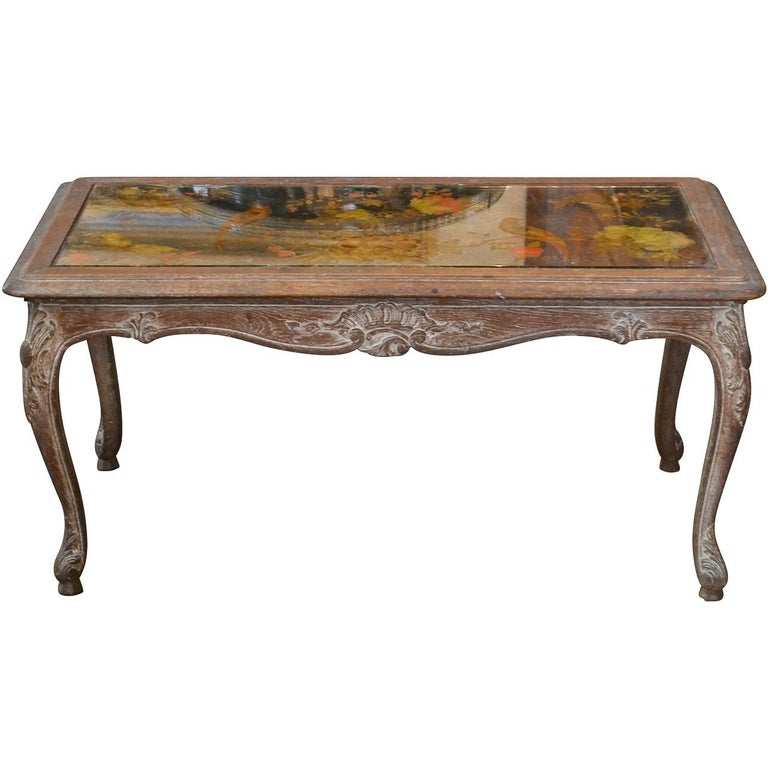 Unusual Midcentury French Oak Low Table Or Coffee Table For Sale At 1stdibs