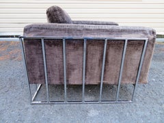 Unusual Milo Baughman Chrome Cube Cage Lounge Chair Mid-Century Modern