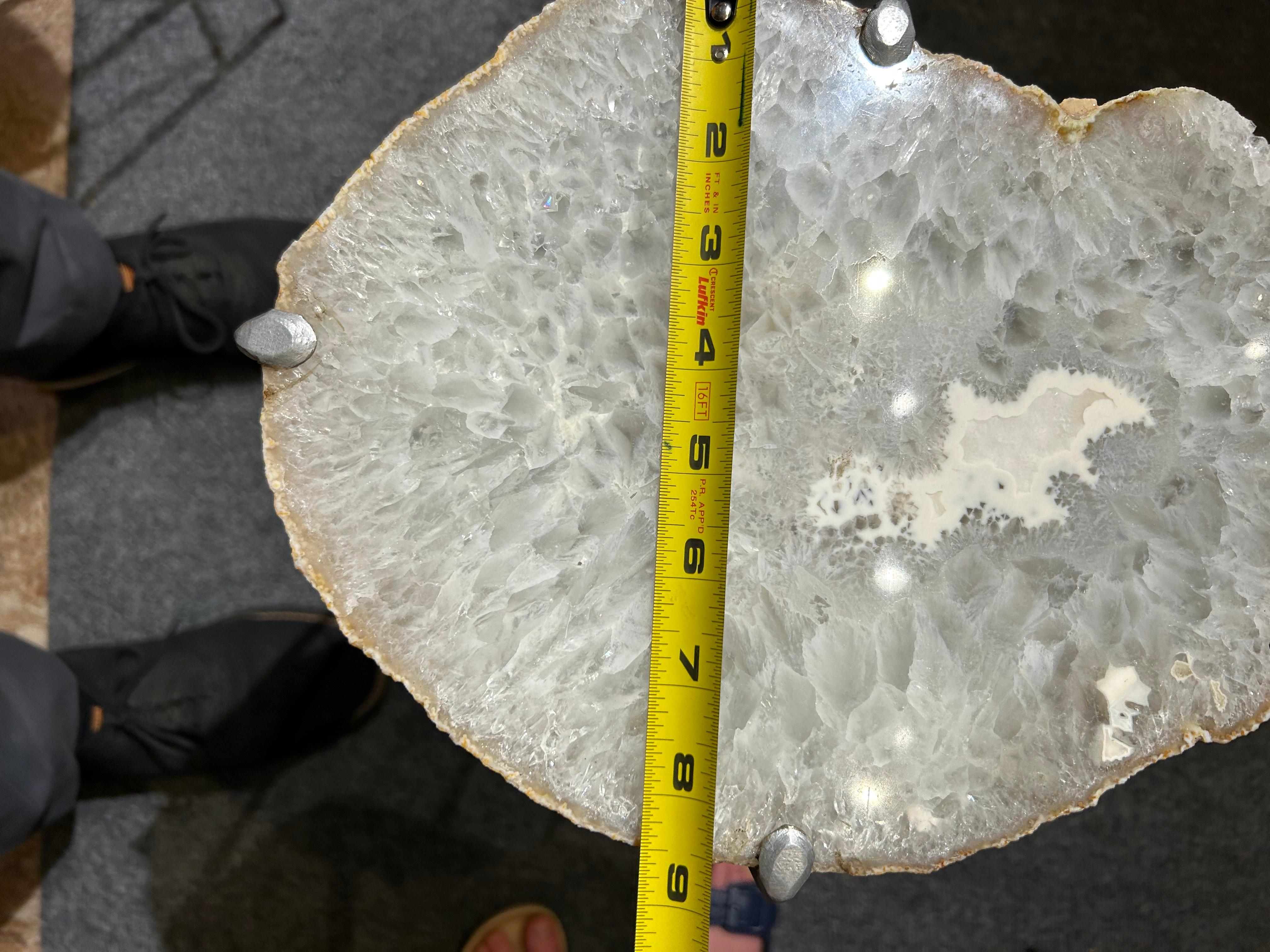 Unusual Modern Handcrafted Geode Drinks Table For Sale 3
