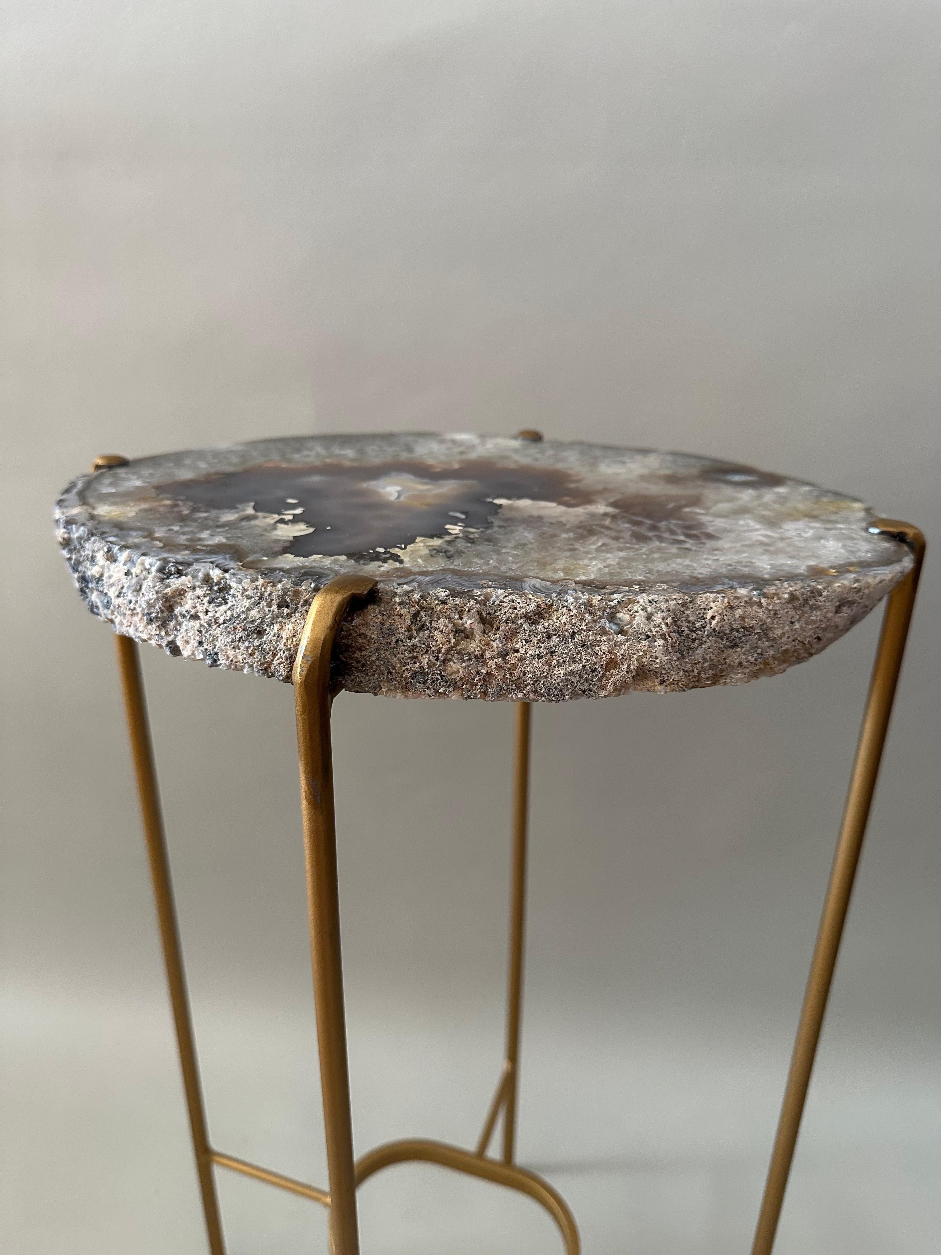 American Unusual Modern Handcrafted Geode Drinks Table