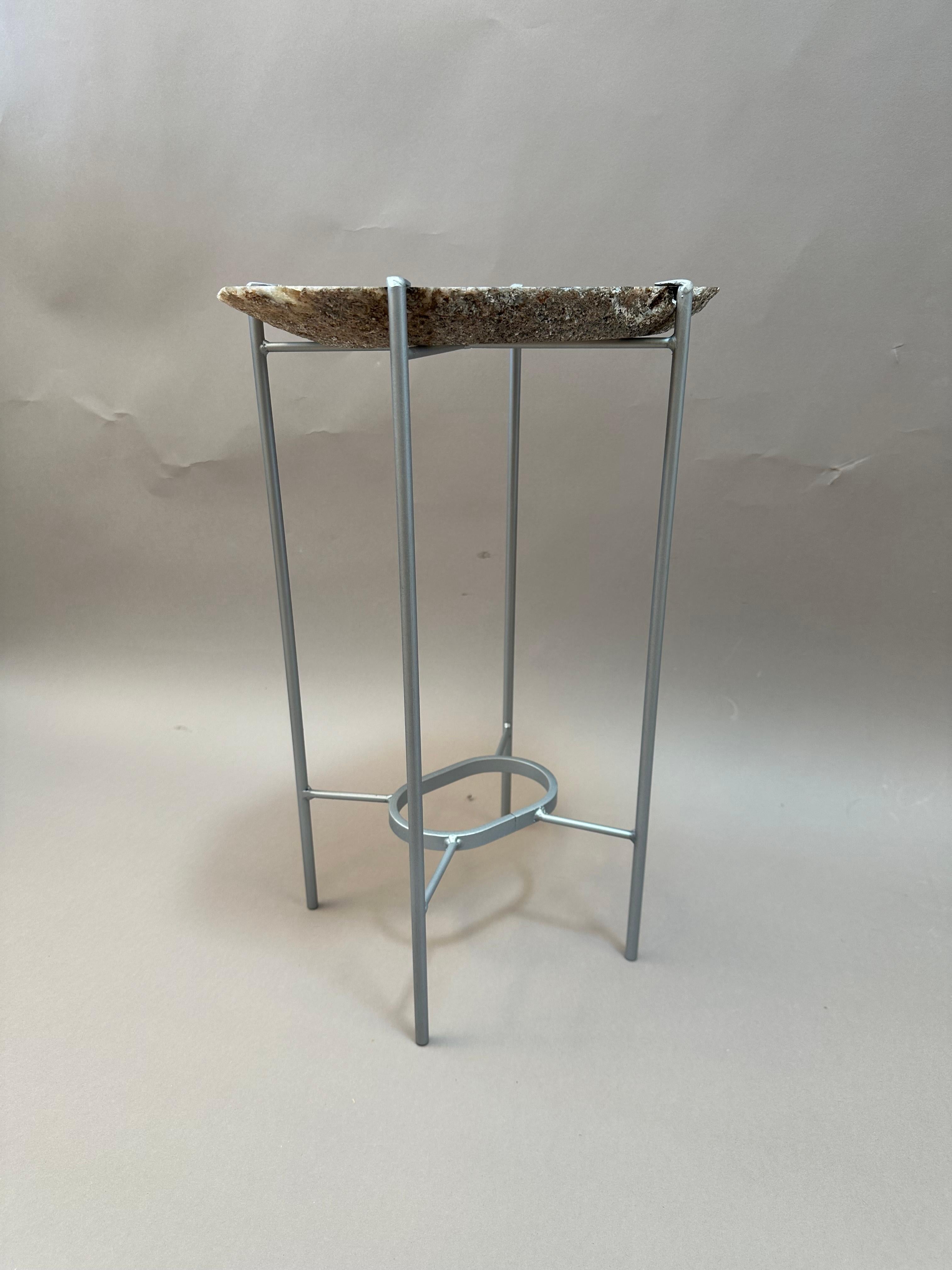 American Unusual Modern Handcrafted Geode Drinks Table For Sale
