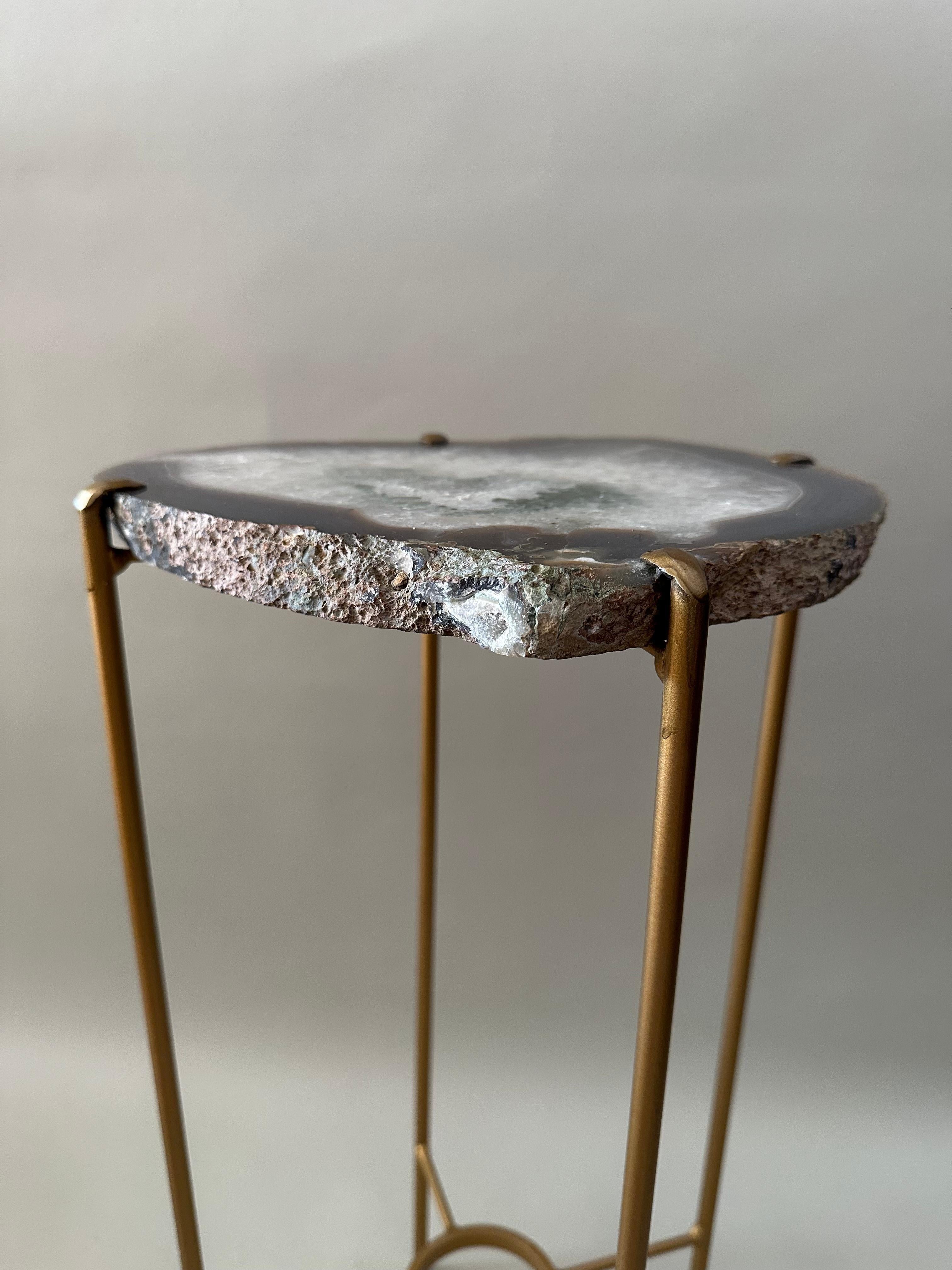 Unusual Modern Handcrafted Geode Drinks Table In Excellent Condition For Sale In Middleburg, VA