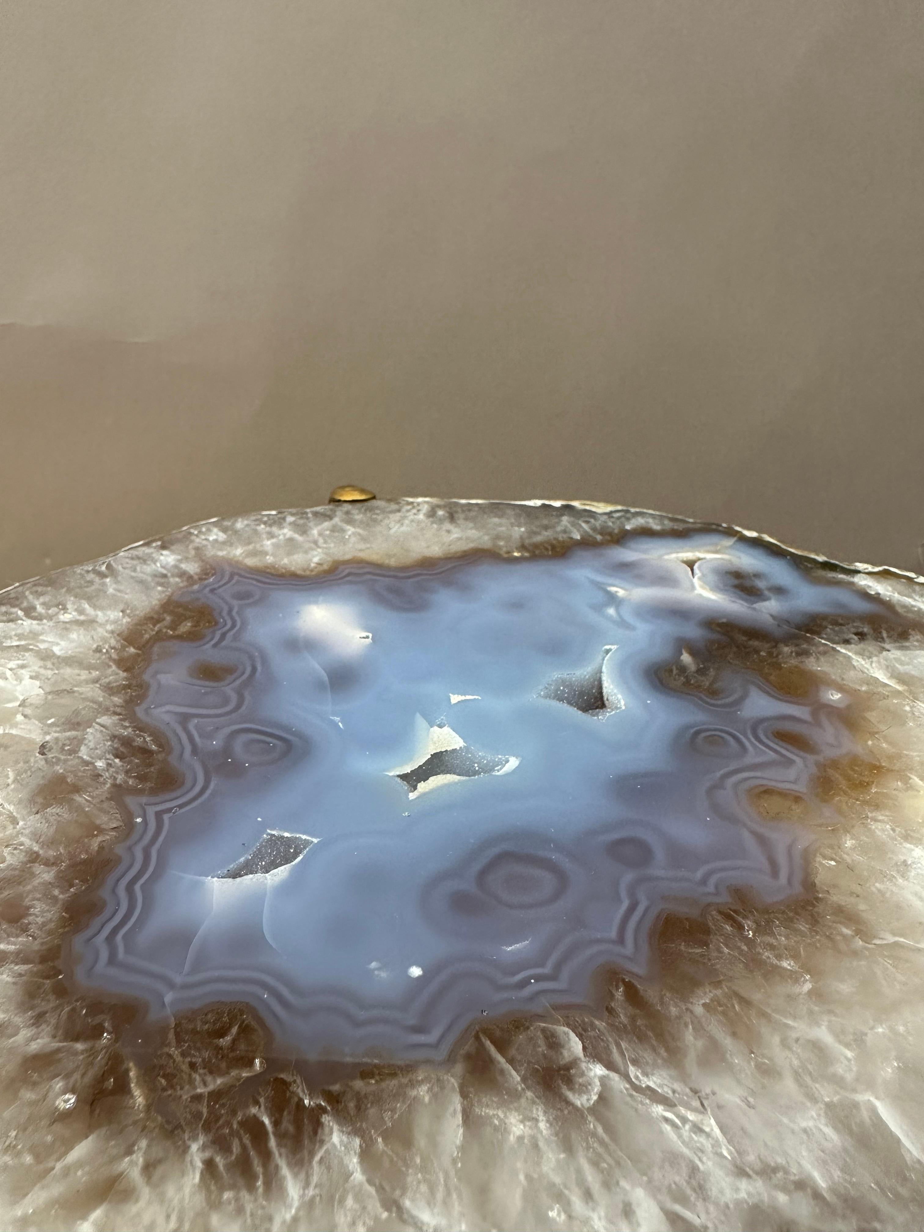 Unusual Modern Handcrafted Geode Drinks Table In New Condition For Sale In Middleburg, VA