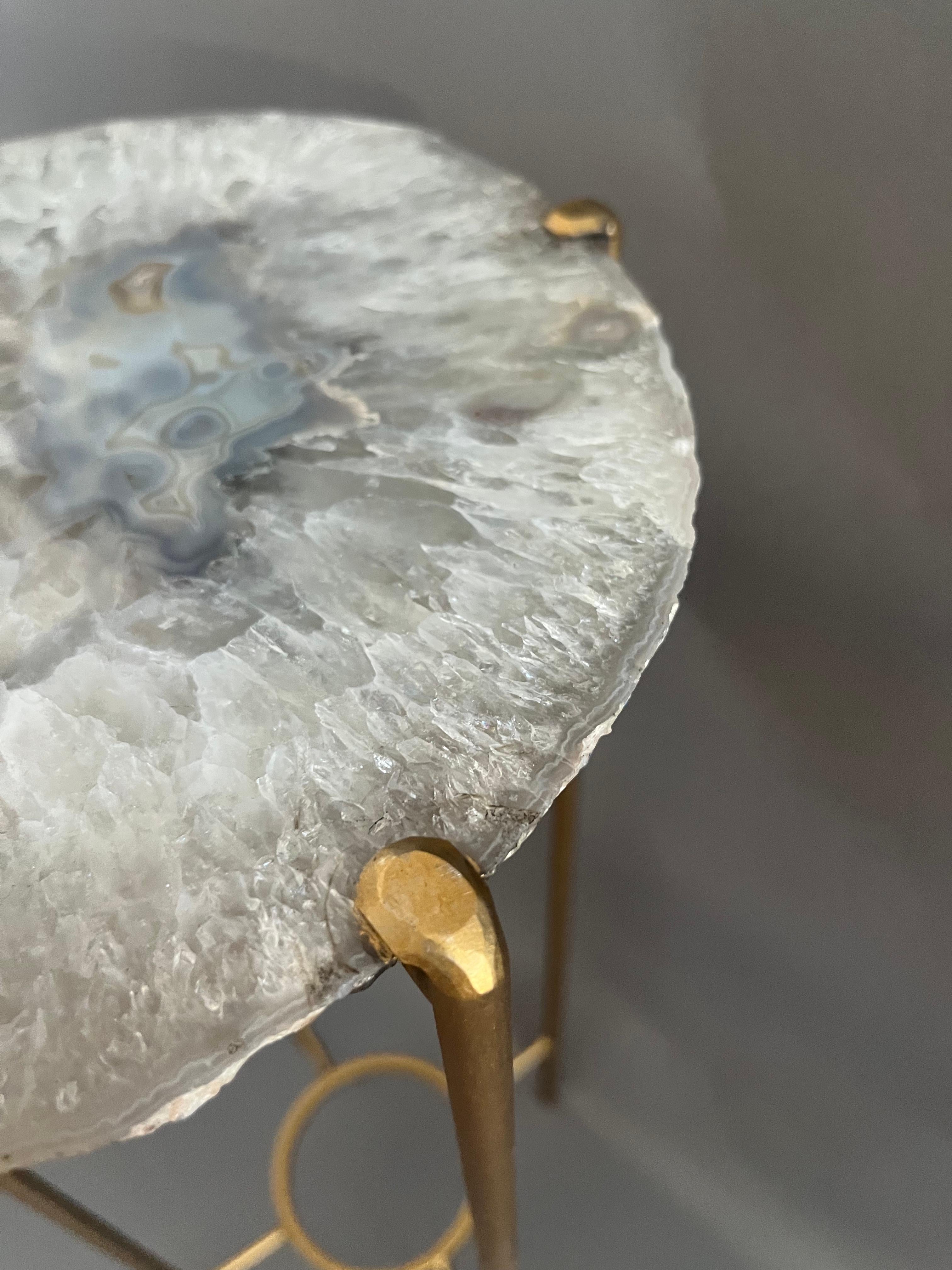 Unusual Modern Handcrafted Geode Drinks Table In New Condition In Middleburg, VA