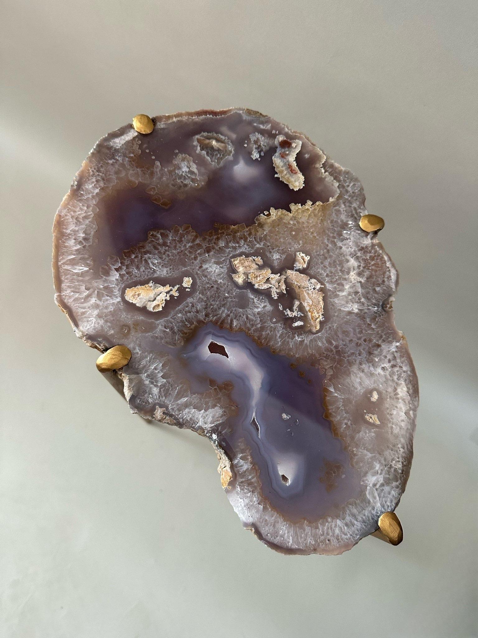 Ungewöhnlicher moderner handgefertigter Geode-Getränketisch im Zustand „Hervorragend“ im Angebot in Middleburg, VA