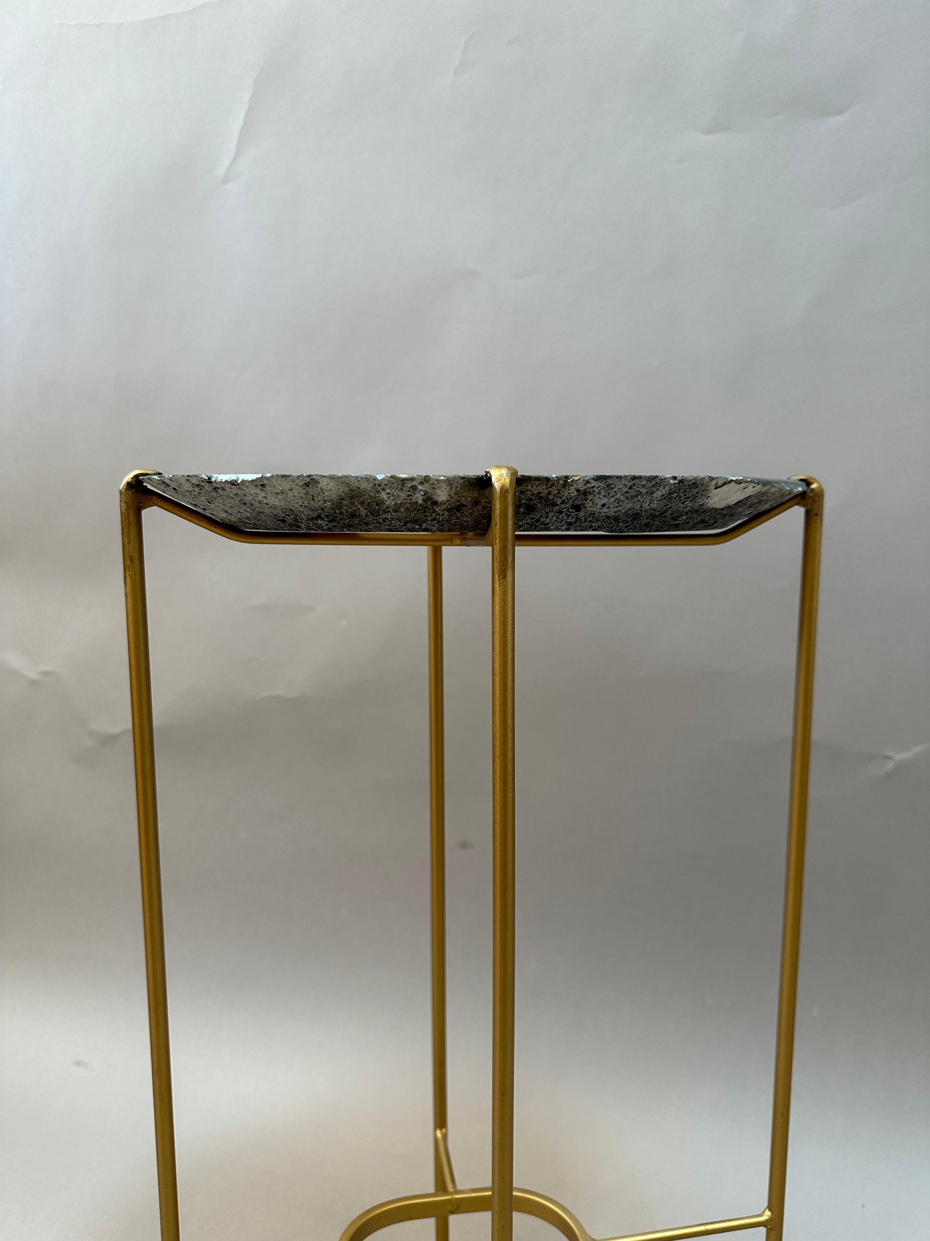 Contemporary Unusual Modern Handcrafted Geode Drinks Table For Sale