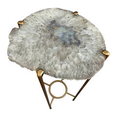Unusual Modern Handcrafted Geode Drinks Table