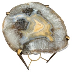 Unusual Modern Handcrafted Geode Drinks Table