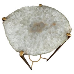 Unusual Modern Handcrafted Geode Drinks Table