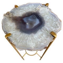 Unusual Modern Handcrafted Geode Drinks Table
