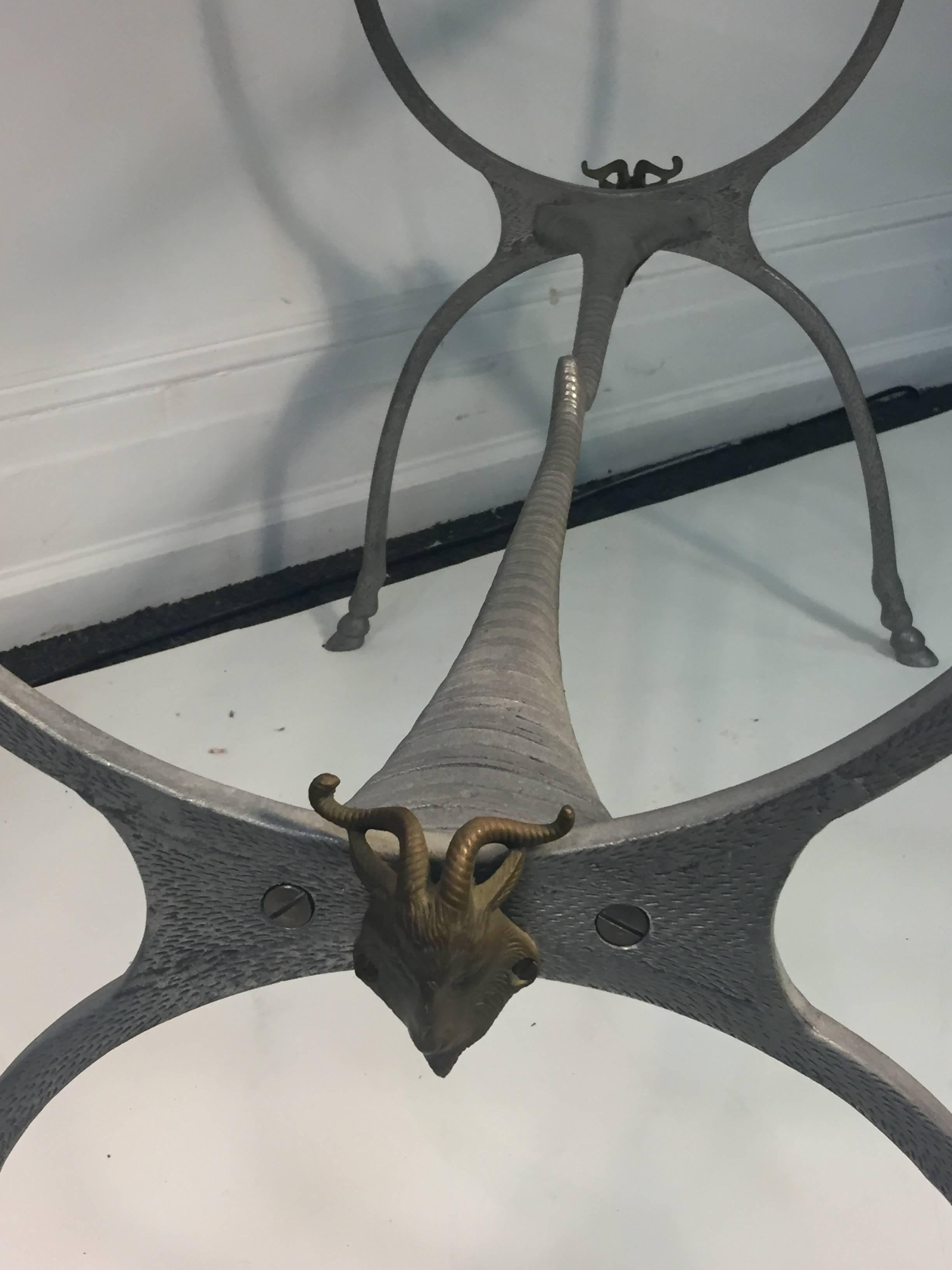 Unusual Modernist Aluminum Animalier Form Console Table For Sale 4