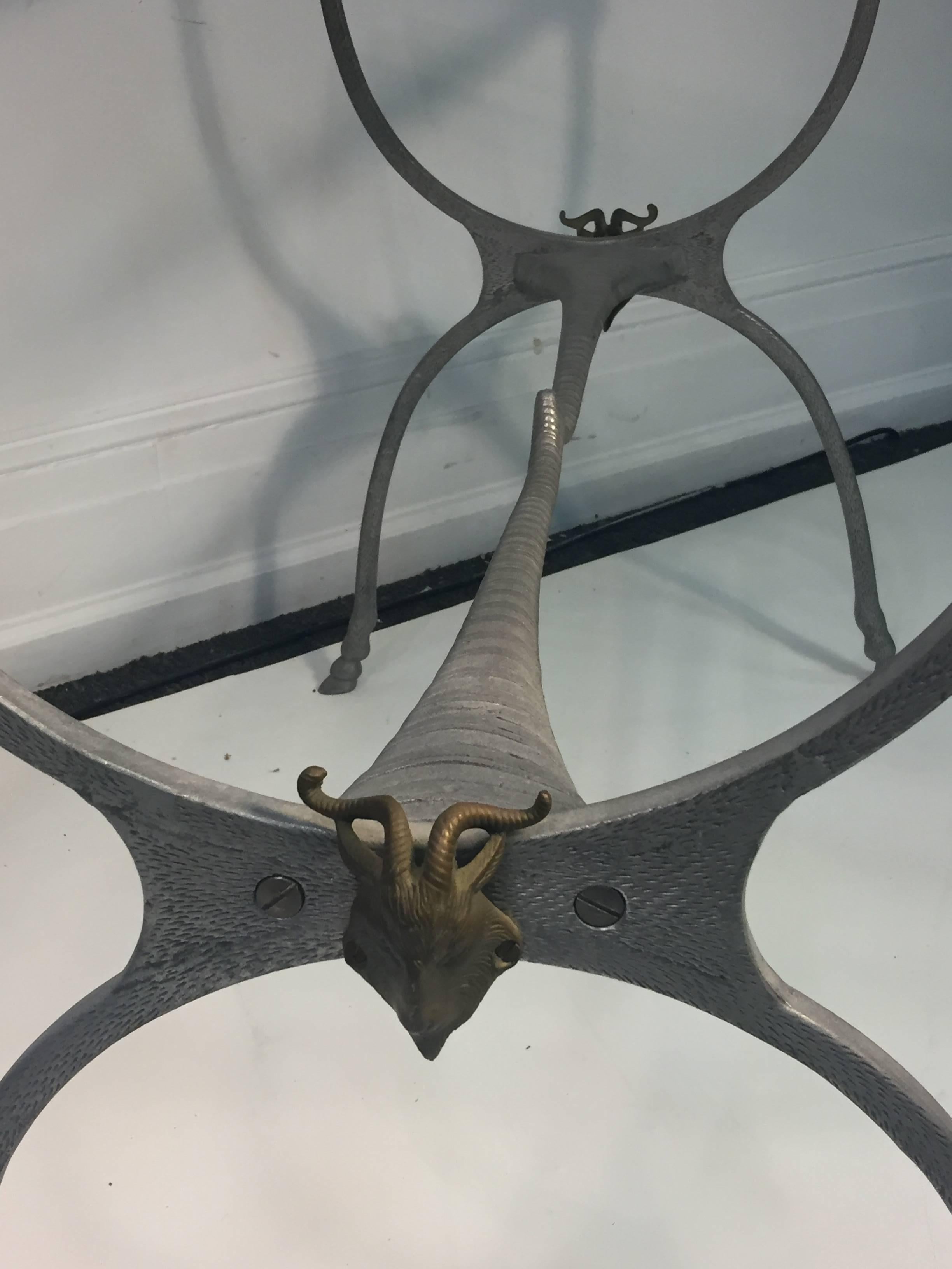 Unusual Modernist Aluminum Animalier Form Console Table For Sale 3