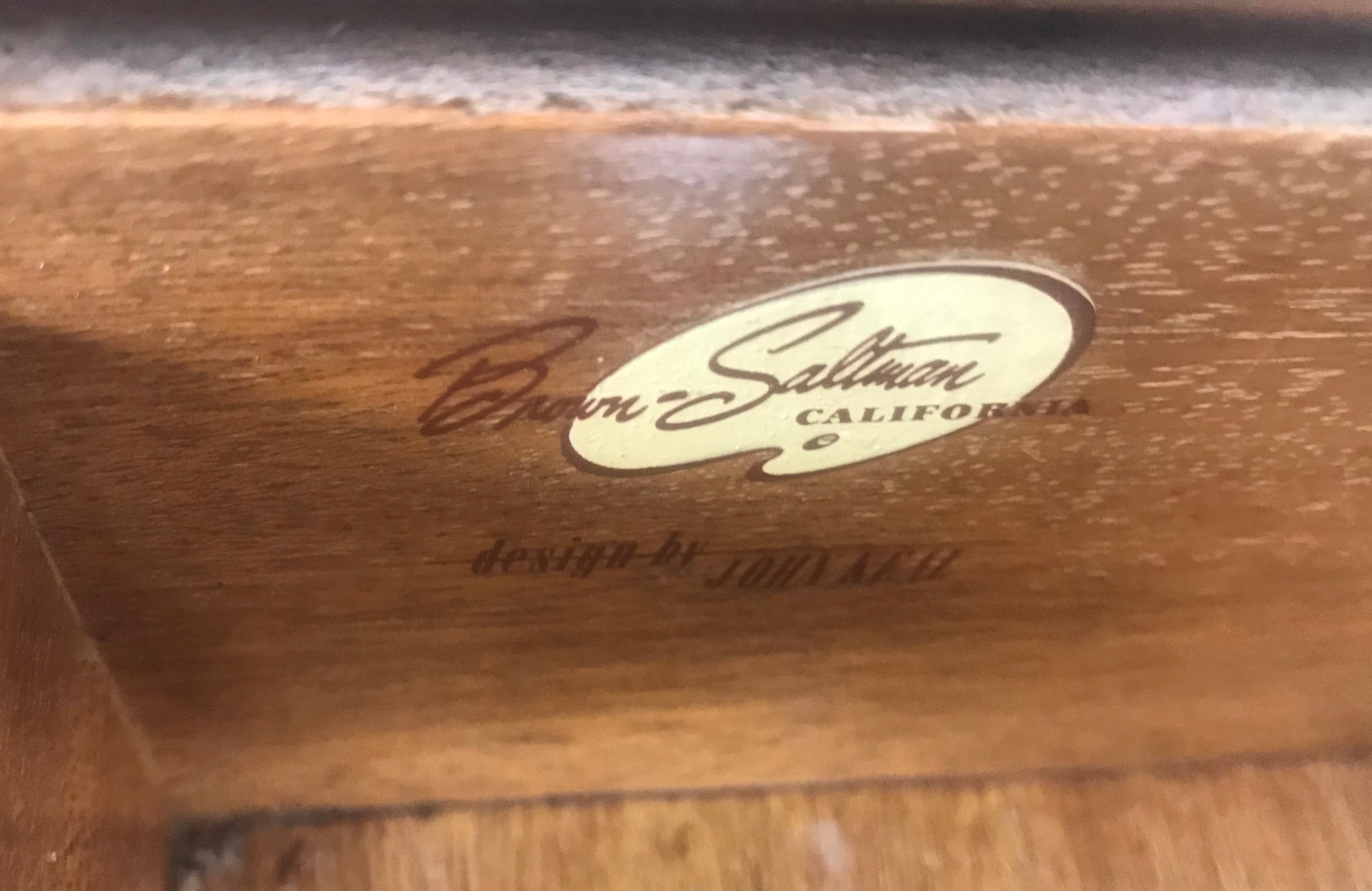 Unusual Modernist Coffee/ Cocktail Table by John Keal for Brown Saltman 3