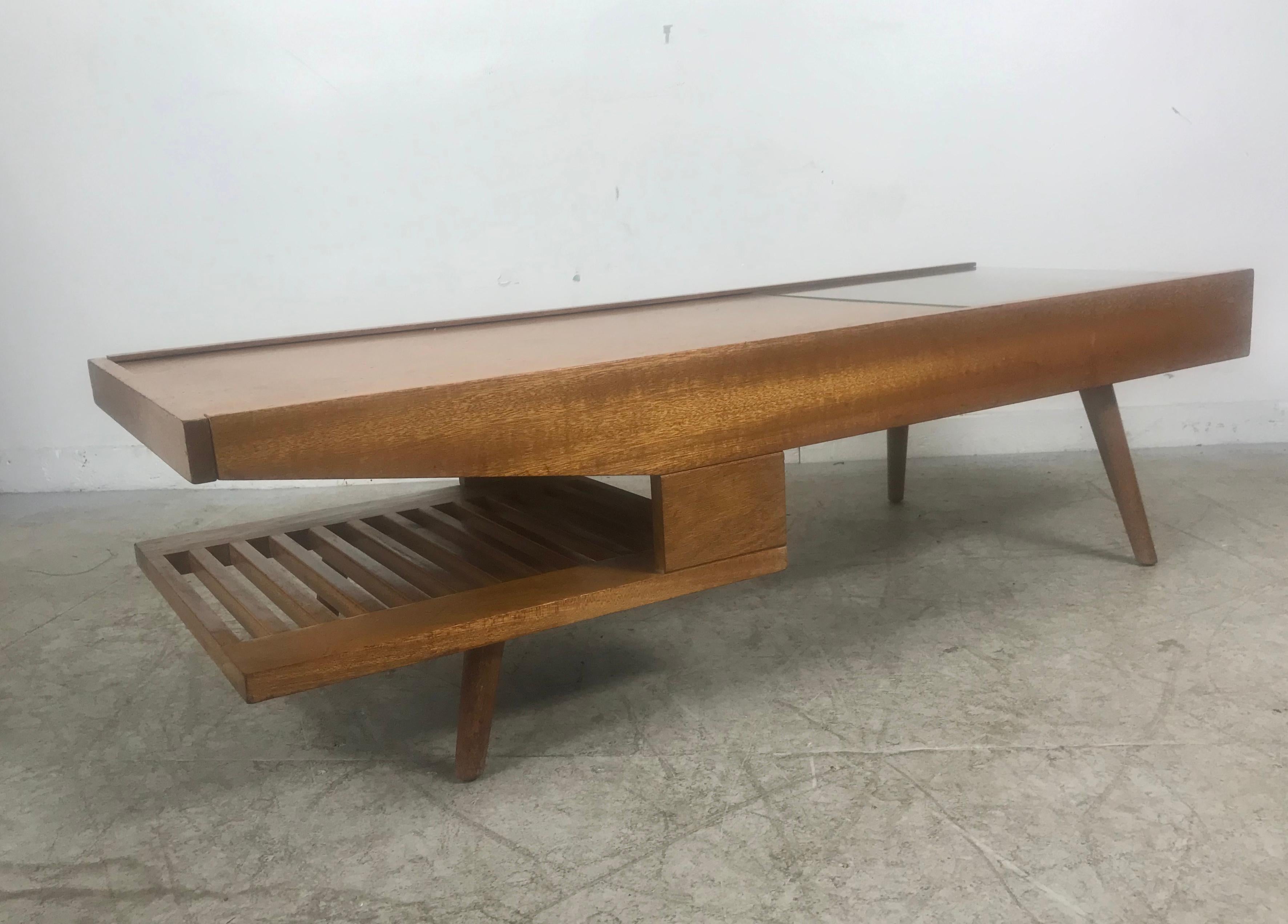 American Unusual Modernist Coffee/ Cocktail Table by John Keal for Brown Saltman